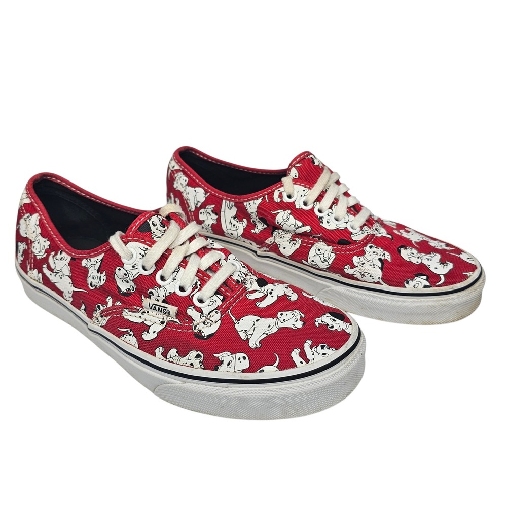 Vans Disney Women 9.0 Red 101 Dalmatians Authentic Low Top Sneakers